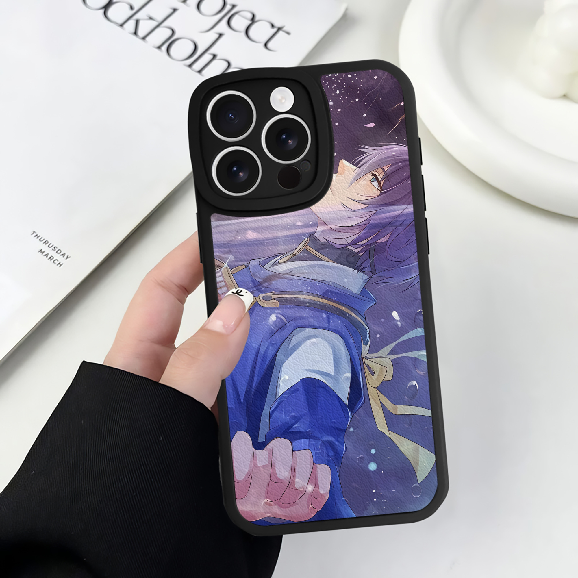 （画像用） 刀剣乱舞 Touken Ranbu 【iPhone 16シリーズ対応】シリコンスマホケース（レザー調） 材質：シリコン
